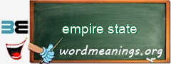 WordMeaning blackboard for empire state